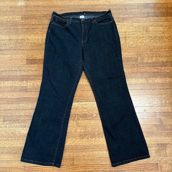 Tommy Hilfiger Womens Black Denim Bootcut Jeans Size 16 Average Stretch - Picture 1 of 8